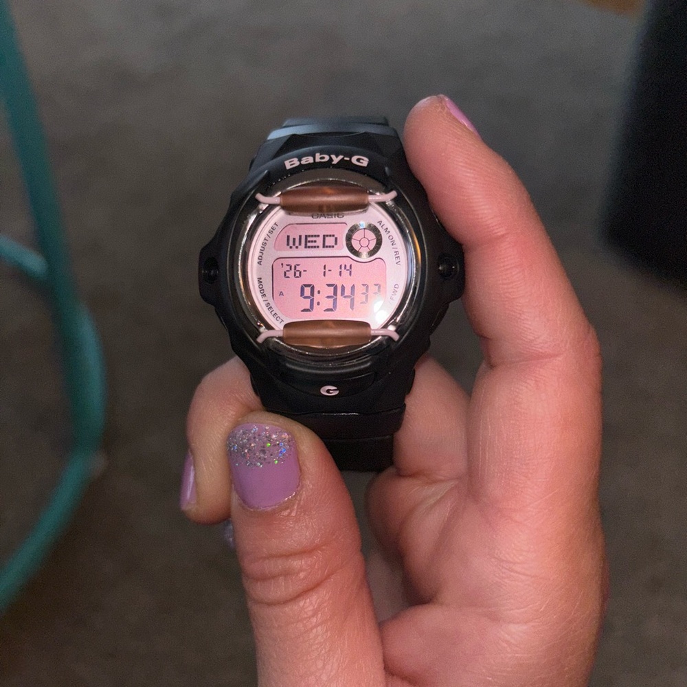 Casio Baby-G Black and Pink Digital Smartwatch